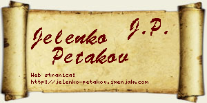 Jelenko Petakov vizit kartica